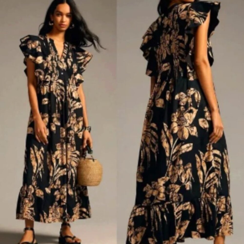 Women's MAEVE by Anthropologie Cassandra Maxi Dress Size M